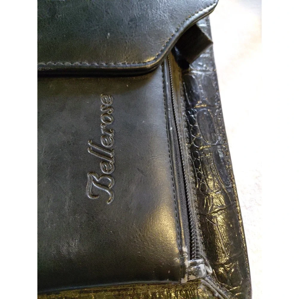vintage Bellerose Faux Leather briefcase portfolio 80s classic ‎ Missing Strap